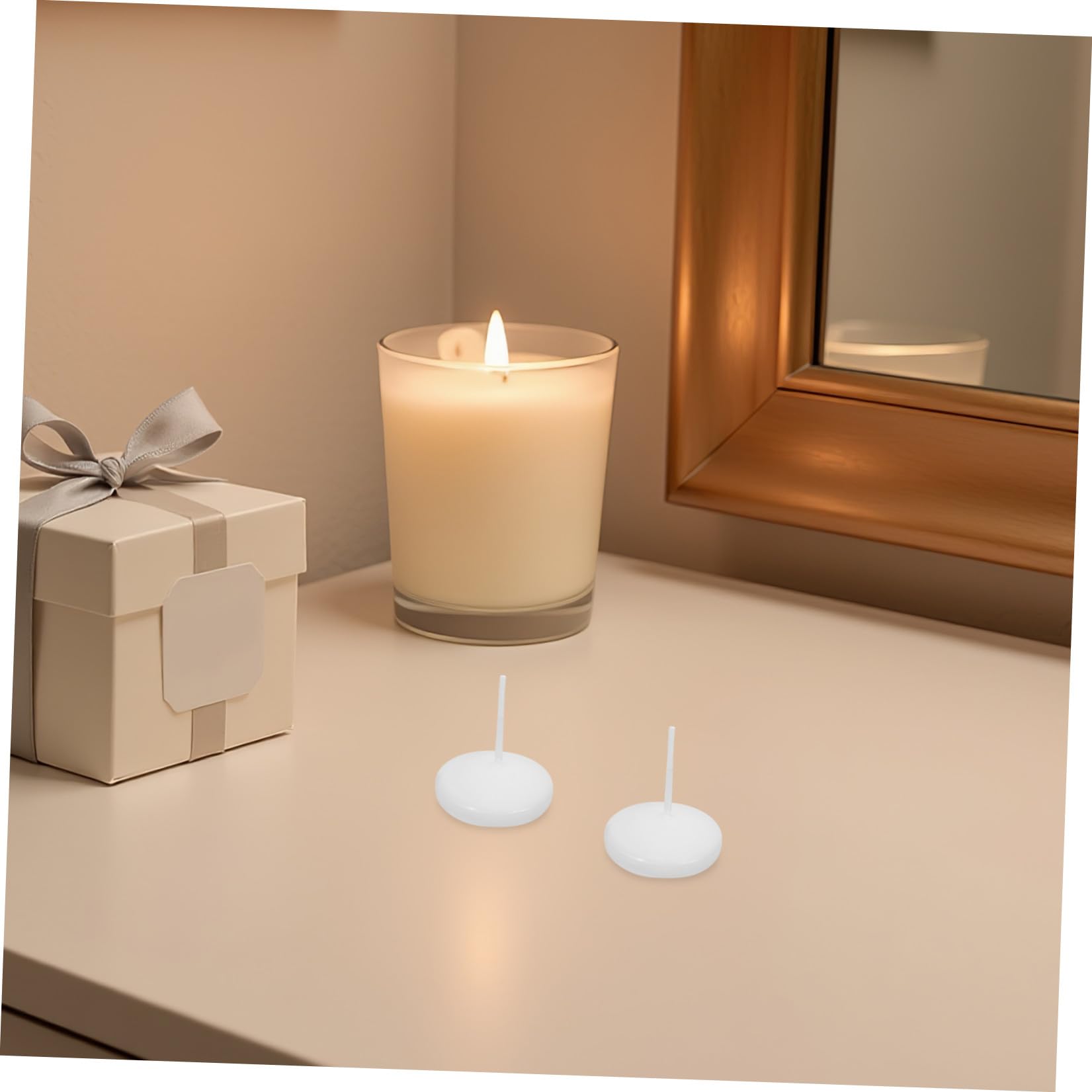 SUPVOX 30 Pezzi Candele Galleggianti Bianche per Ristoranti e Hotel e Design Stabile Perfette per Decorazioni Romantiche e Centrotavola Eleganti