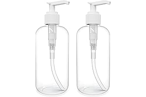 BRIGHTFROM Plastic Bottle with Pump Dispenser, 8 OZ