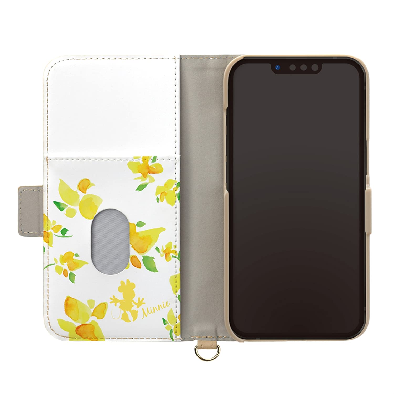 PGA PG-DFP21J05MNE フリップカバー Disney ミニーマウス〔iPhone 13 mini用〕