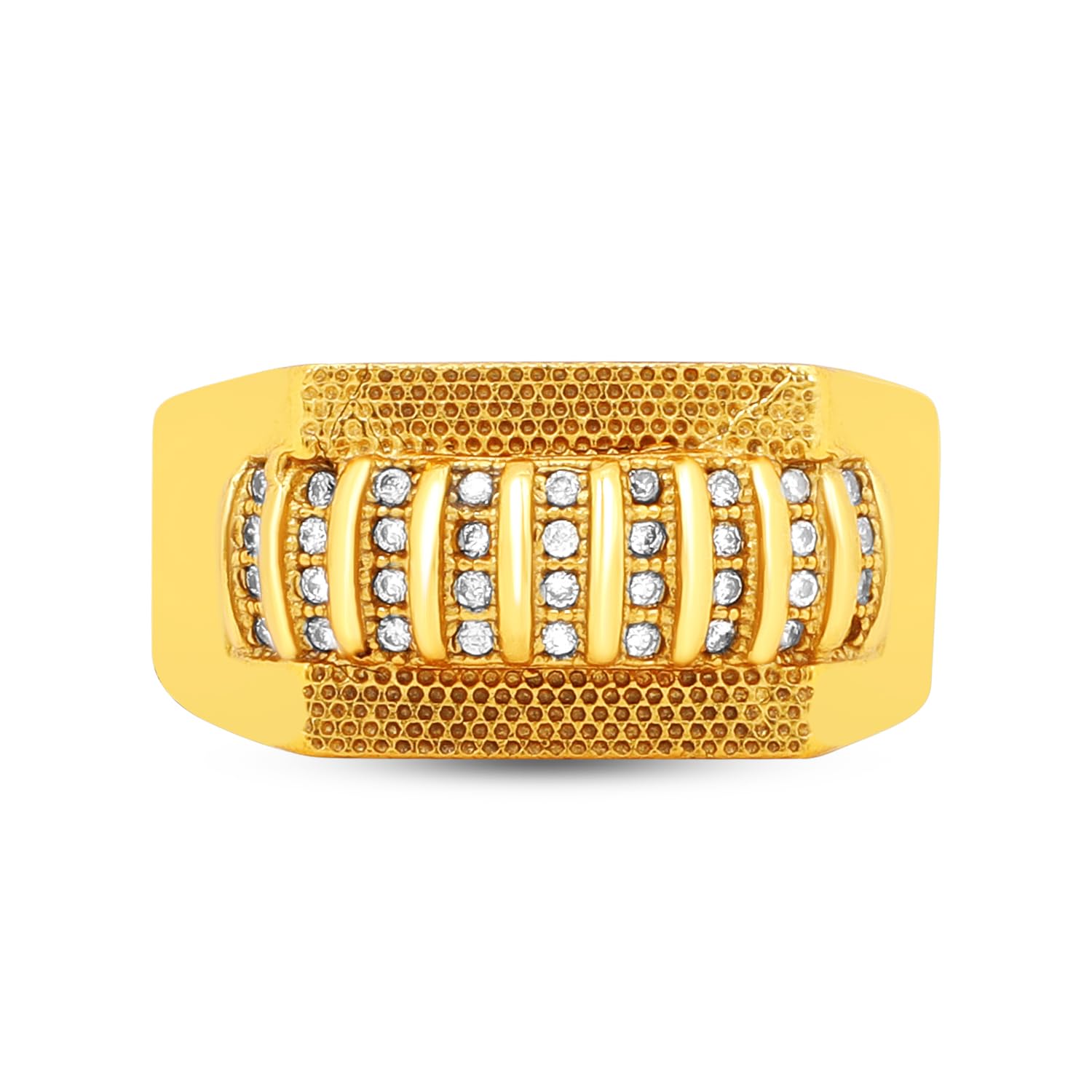 Spangel Fashion American Diamond Stylish Design Gold Plated Brass Mens and Boys Finger Ring (B0CBG1QL9F) Amazon Price History, Amazon Price Tracker