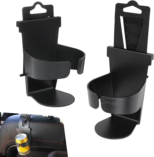Shakas 2 portavasos colgantes para automóvil, soporte plegable de plástico ABS para botellas de bebidas, accesorio de montaje en poste de