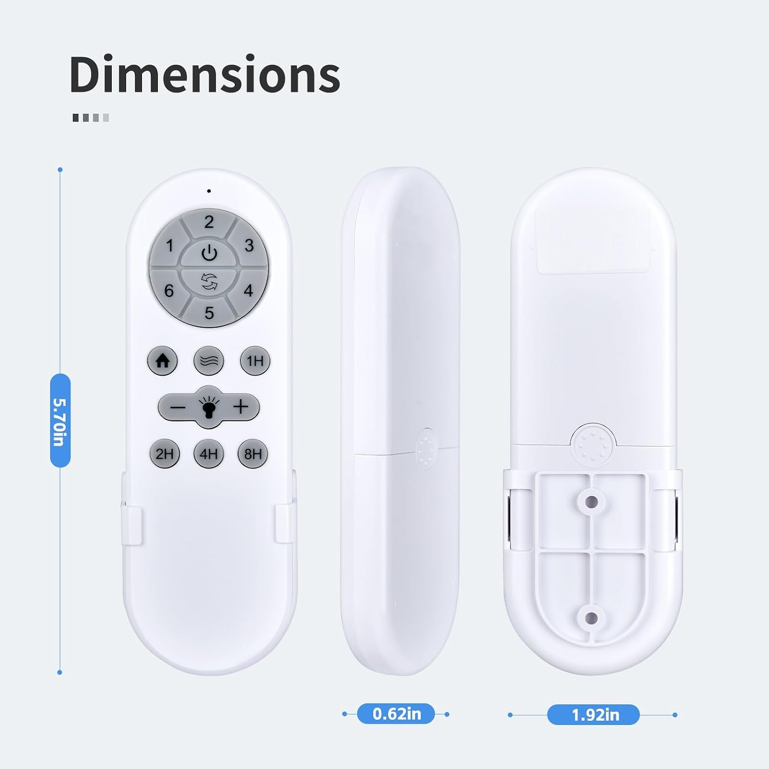Replacement Remote Control for TCL Ceiling Fan HFSB-60000AD-S, for Amico, for addlon 52'' Flush Mount Fan/72'' Modern Fan