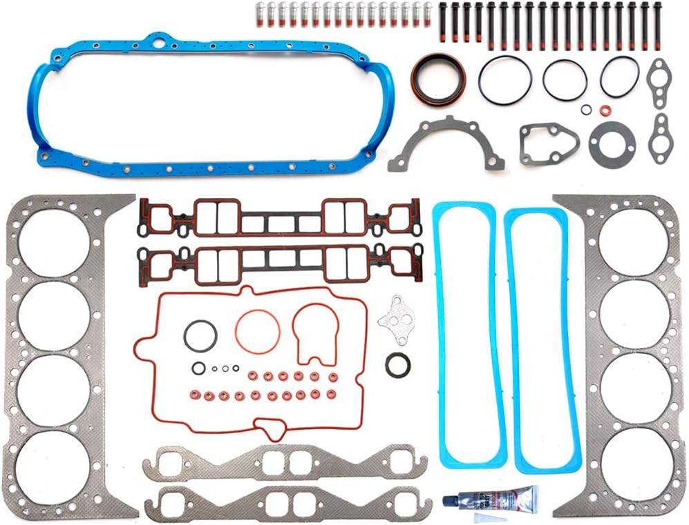 Engine Full Gasket Set Head Bolts Compatible with 1996-1999 for Chevrolet C1500 5.7L;1996-1999 for Chevrolet C1500 Suburban 5.7L OE HS7733PT-16