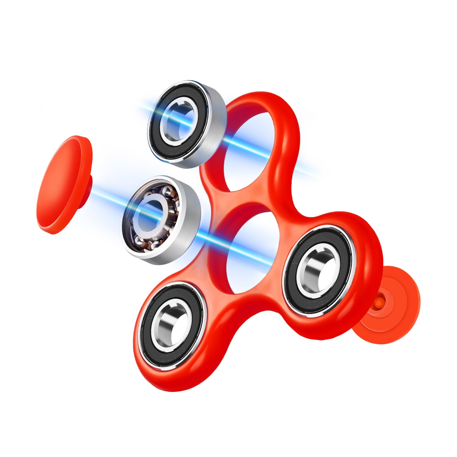 SCIONE Fidget Spinner Sensory Hand Fidget Toy, Anxiety Stress Relief Party Bag Fillers for Kids Adults Goodie Bag Stuffers (Red) - Image 3