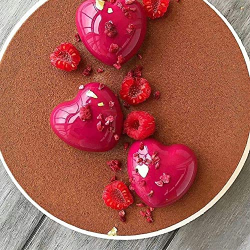 Image of FirstTry Mousse Cake Mold I 3D Fondant Silicone Baking Candy Mould I for Handmade DIY Soap Cakes French Dessert, Pastry, Chocolate, Cupcake, Ice Cream, Decoration Tools - 8 Cavity (Heart)