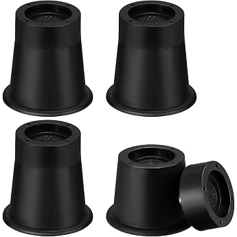 Bed Risers Chair Risers High Load Carry Round Furniture Risers Heavy Duty Furniture Risers Black 4 Pack 3 Inches