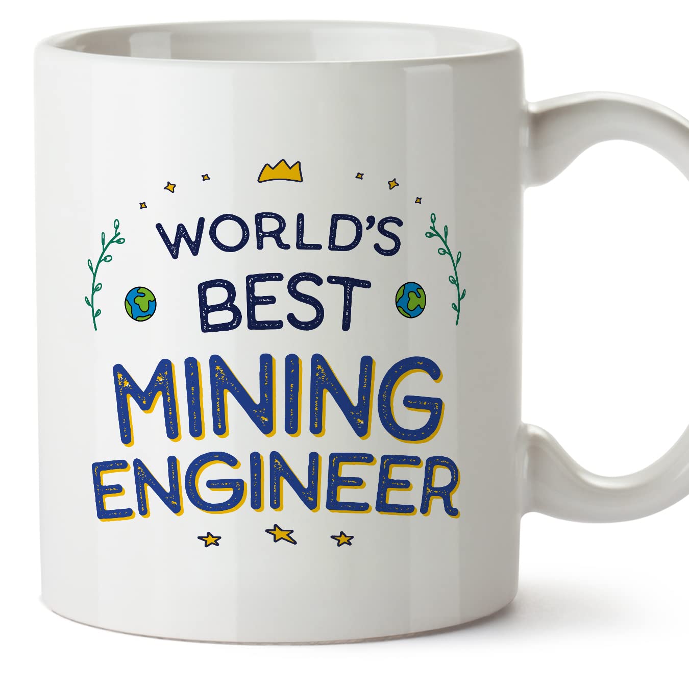 MUGFFINS Mining Engineer Mug - in English - World's Best - Funny Gift for Colleagues - Ceramic 11oz Mug — image 1