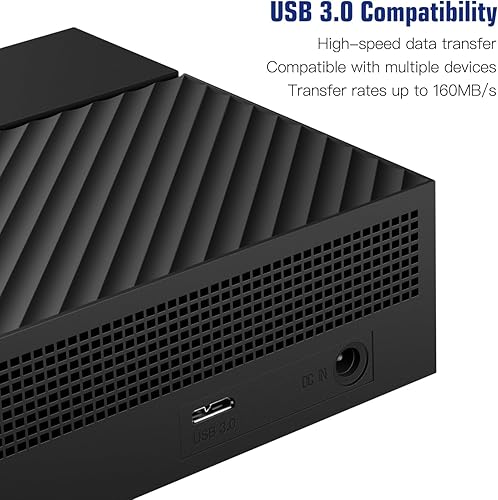 Miniatura 2 de UnionSine Disco duro externo de escritorio 14TB, USB3.0 HDD de almacenamiento de 3.5" compatible con PC, Mac, TV, escritorio, portátil (negro) HD3513
