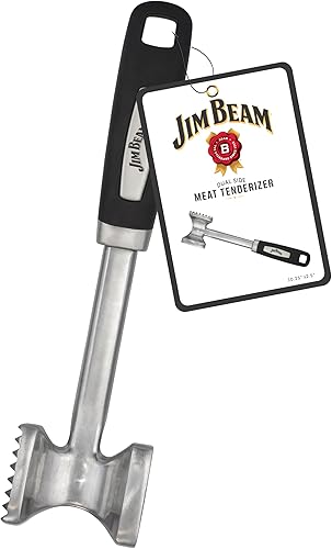 Miniatura 7 de Jim Beam Ablandador de carne de construcción resistente con mango de agarre suave, medio.