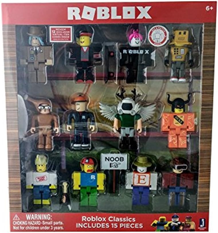 ROBLOX Series 1 Classics 12 Figure Pack - Includes: Builderman, Chicken Man, Classic Noob, Erik.Cassel, Girl Guest, Keith, Lmad, Mr. Robot, Noob007, Shedletsky, Skaterboi And Stickmasterluke