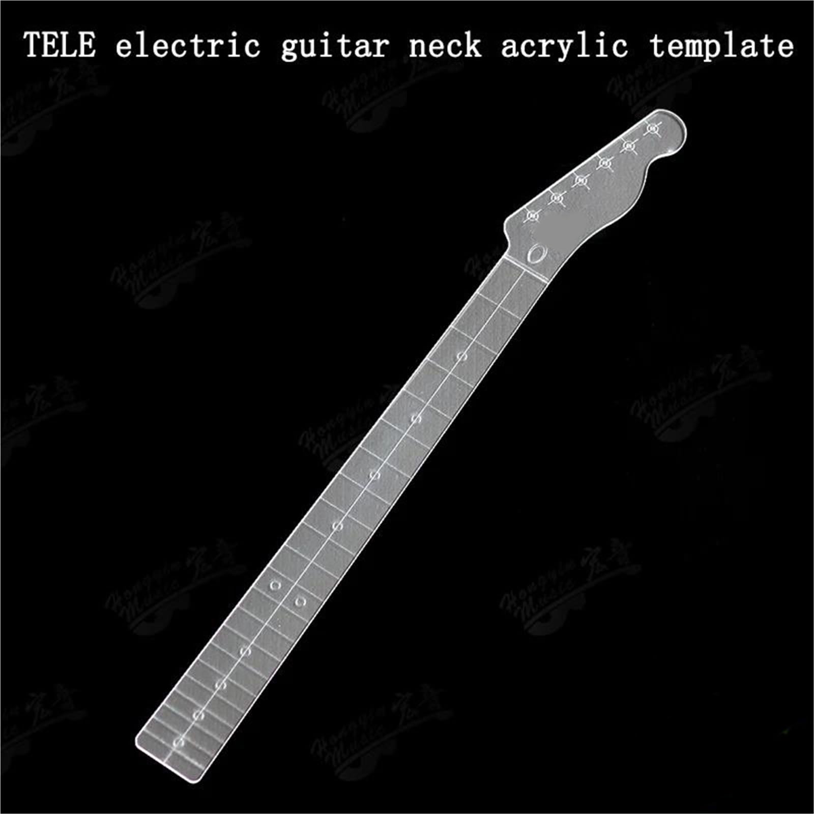 Zestaw Narzędzi Gitary Główka Gitary Elektrycznej + Podstrunnica Oddzielny Szablon Szyjka Przezroczysta Akrylowa Forma Szablonu Do Gitar Tele