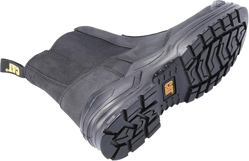 Cat Footwear Striver Herren-Arbeitsstiefel Mit Stahlkappe – Schwarz, Größe 14, Rutschfeste Sohle, Vollnarbenleder