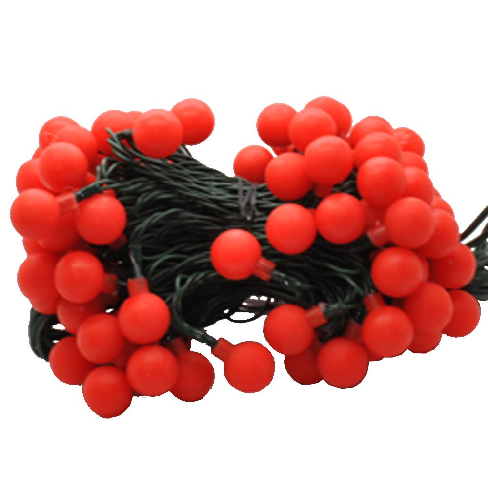 Guirlande Lumineuse Houx Noël à Piles - 60 LED Blanc Chaud, 3,8 M, Branches Vertes Et Baies Rouges