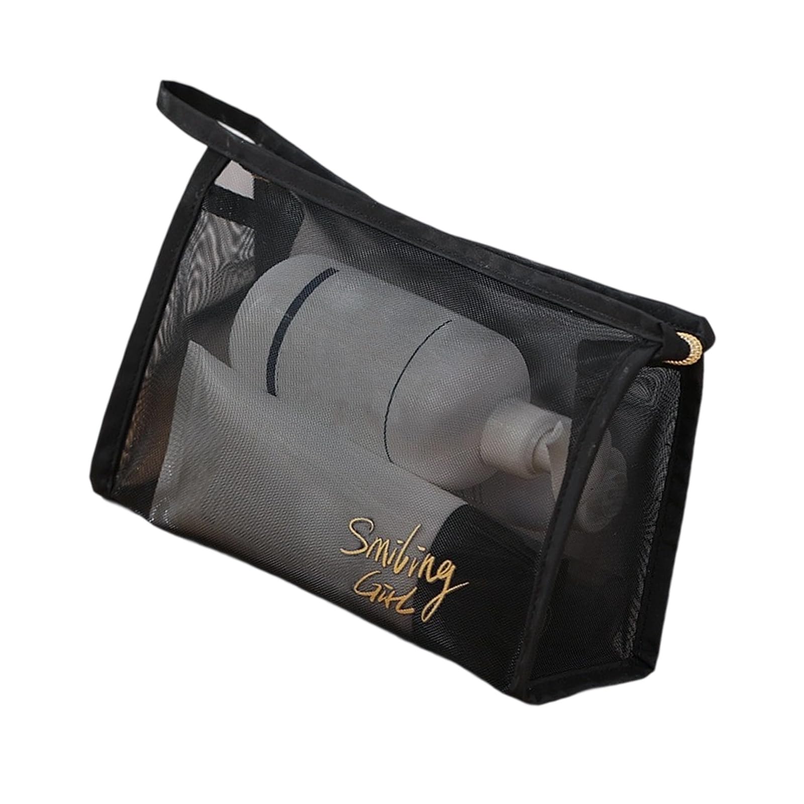 Kalttoy Capacity Clear Travel Cosmetic Bag Square Design Portable Meshes Storage Cosmetic Storage Bag