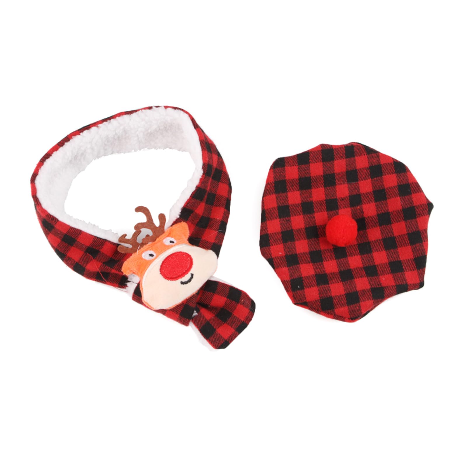 MICFENY Christmas Pet Costume Dog Cats Christmas Reindeer Hat Headwear Pet Birthday Supply Dog Hat Paids Scarf