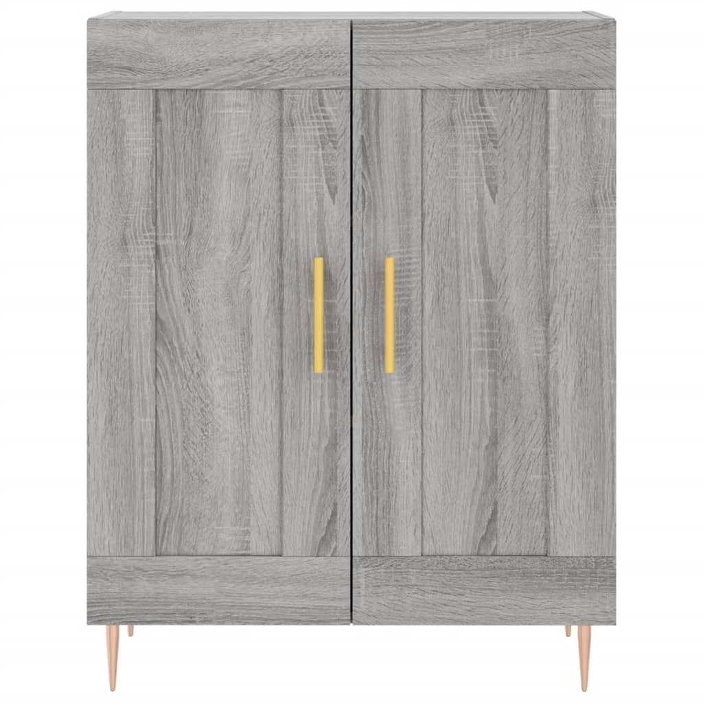 vidaXL Witrynka szary dąb sonoma 69,5x34x180cm materiał drewnopochodny