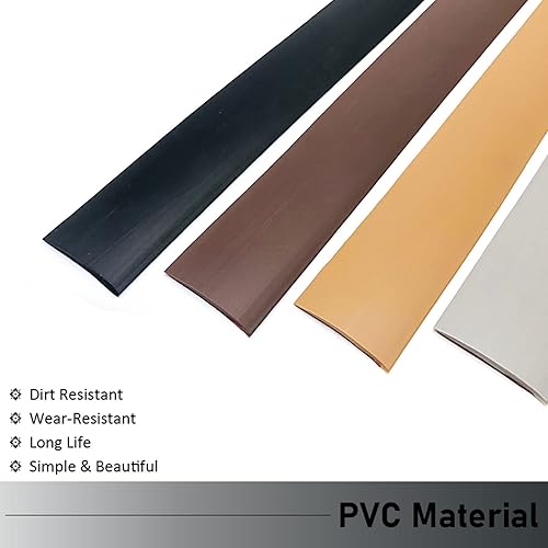 Miniatura 6 de Floor Transition Strip Self Adhesive Floor Gap Covering Joining Strip, Light Brown PVC Flat Divider Strip, 1.571.96 Inch Wide (4cm1.57" w 5m16ft)
