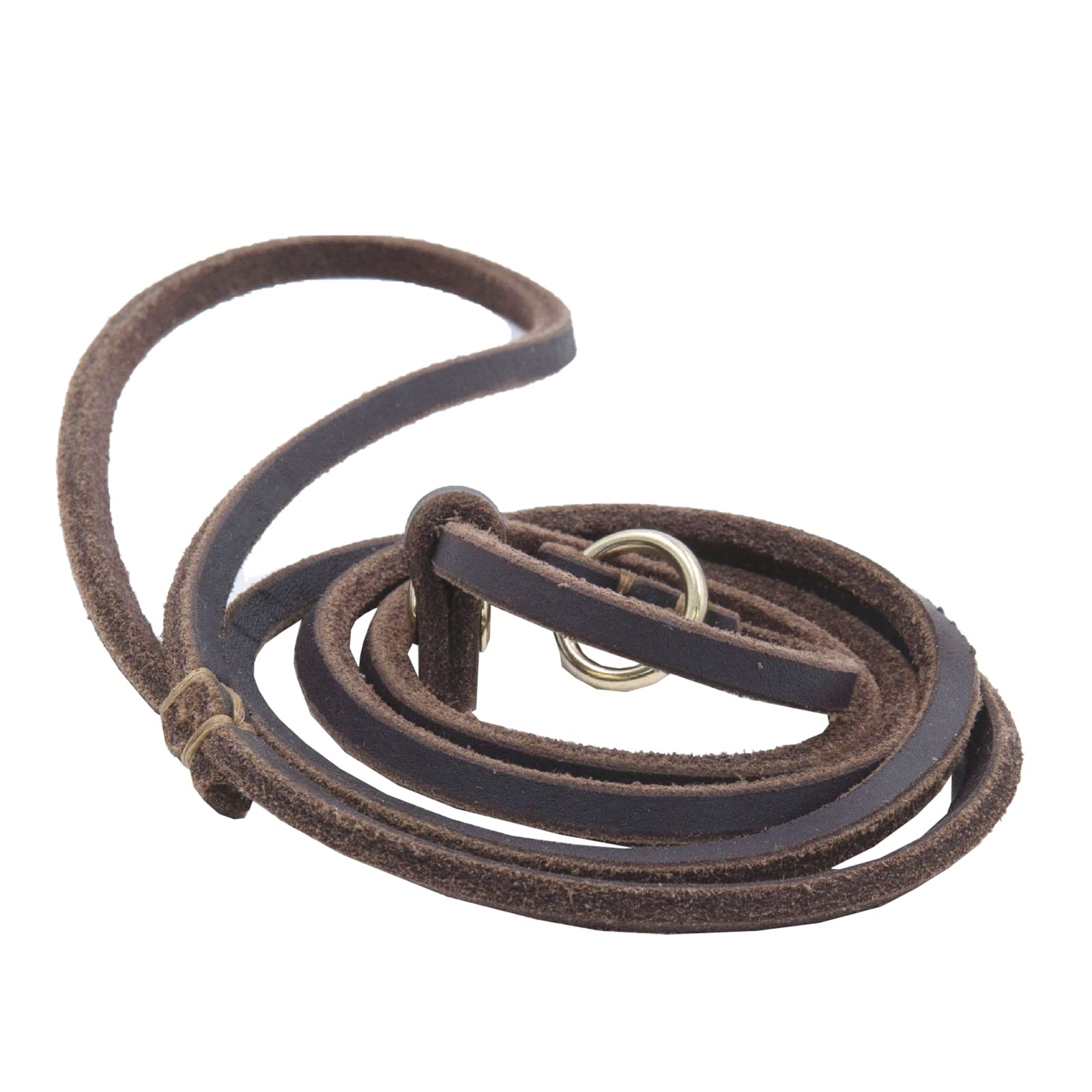 Correa antideslizante resistente de 4.9 pies para perro, cómoda y fuerte, correa de entrenamiento para mascotas, para perros grandes, medianos y pequeños, sin tirones, marrón, 1.5 m