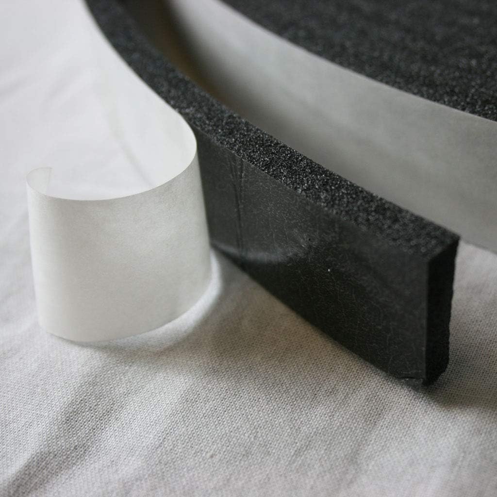 1/4" x 2" x 50' Polyethylene Foam Tape - Black - 3 Rolls