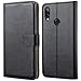 Peakally Coque pour Xiaomi Redmi Note 7, Housse de Protection Etui à Rabat Premium en Cuir PU [Pochette de Portefeuille] [Fermeture Magnétique] pour Xiaomi Redmi Note 7-Noir