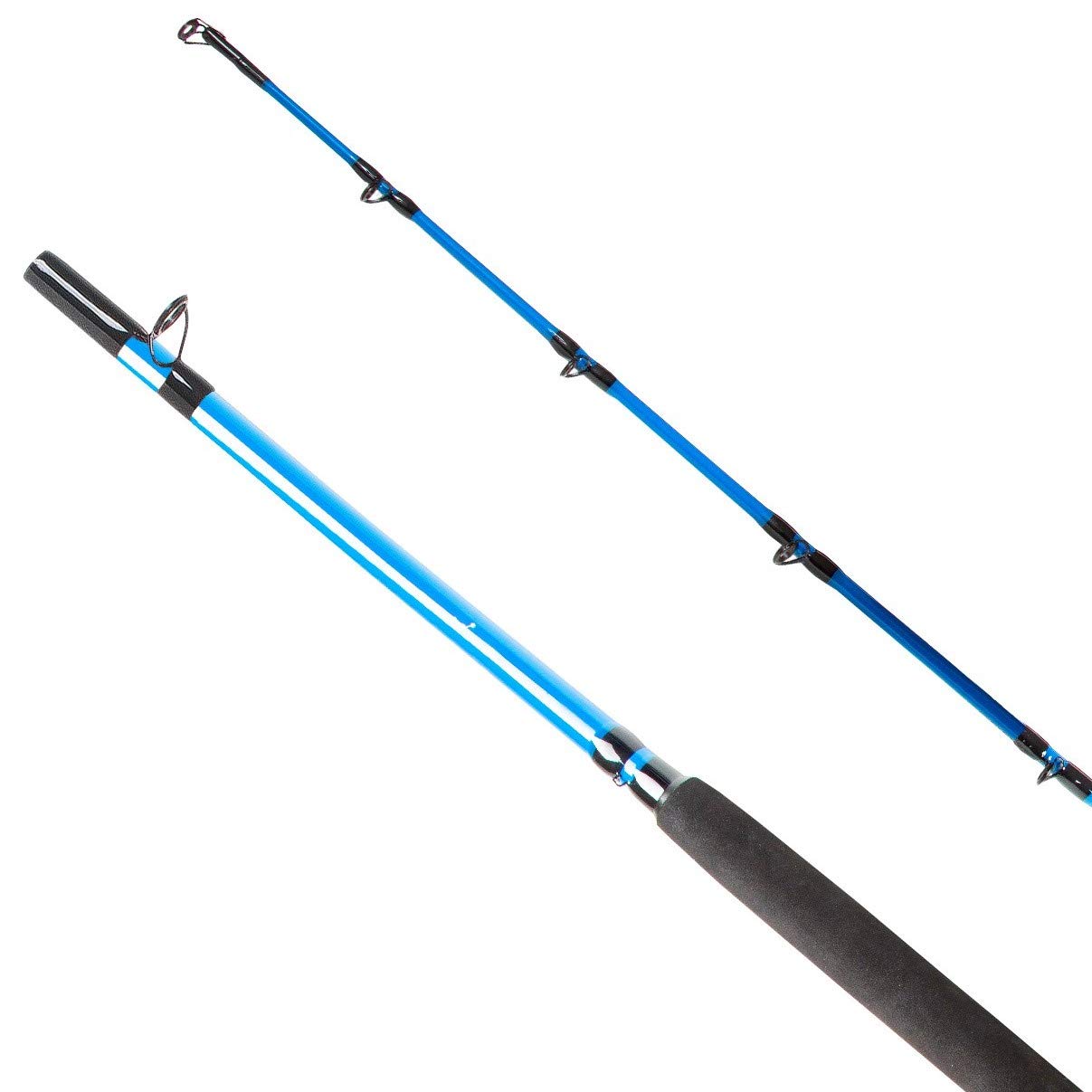 Fladen Fishing Fission Ensemble canne à pêche et moulinet multiplicateur marine bateau/mer Bleu 1,8 m 2,1 m 13,6 kg 18,1 kg