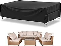 Vista 8 de Velway Funda para muebles de patio al aire libre, impermeable, cuadrada, para mesa de patio, sofá, 50 pulgadas de largo x 50 pulgadas de ancho x 29