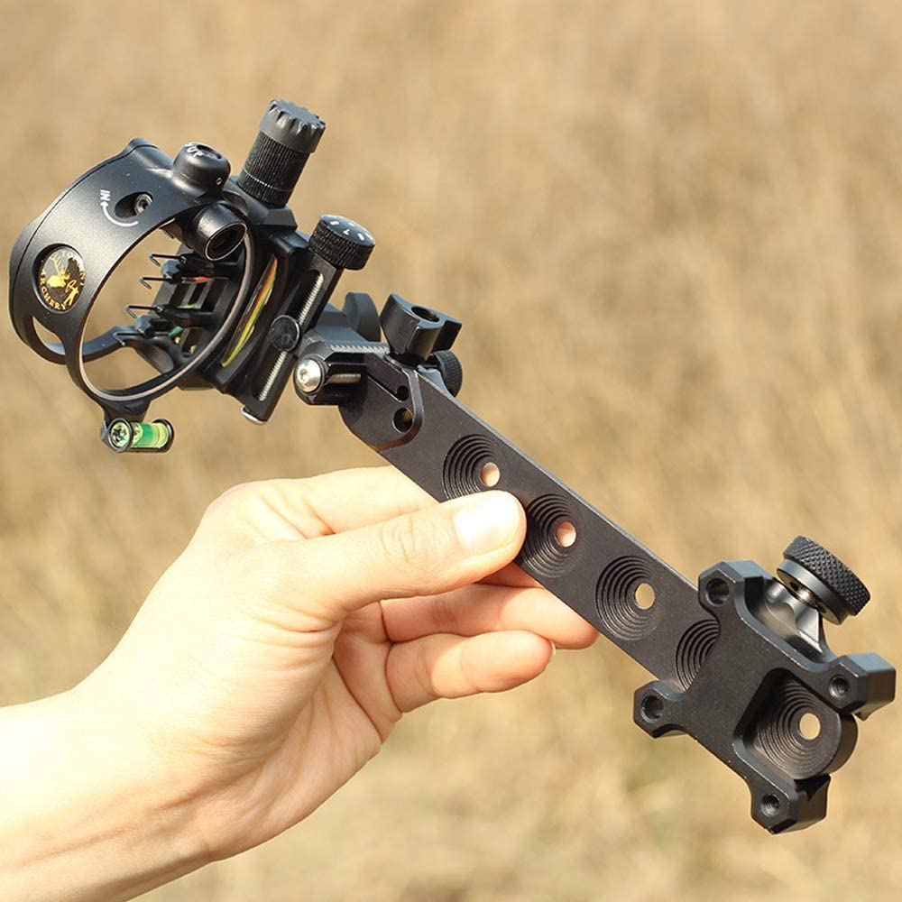 Mirino Per Arco Composto 5/7 Pin - Regolabile, In Lega Alluminio, Con Livella, Per Tiro Con L'Arco - Foto 10