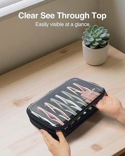 Miniatura 2 de Luxtude Travel Sunglasses Organizer Case for Women Men, Glasses Case Multiple Pairs wAdjustable Slot, Clear Sunglass Storage