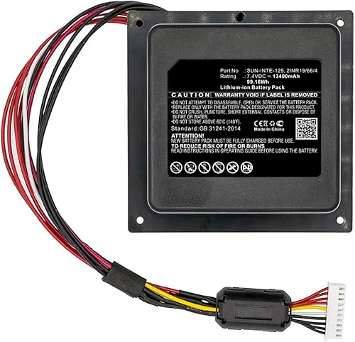 SUN-INTE-125 extendida de alta capacidad de 13400 mAh, reemplazo de batería 2INR19664 compatible con JBL PartyBox 300 Altavoz portátil inalámbrico