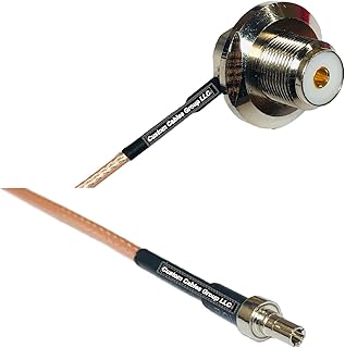 0.5 feet RG316 UHF Female Angle Bulkhead to CRC9 Male RF Pigtail Coaxial Cable