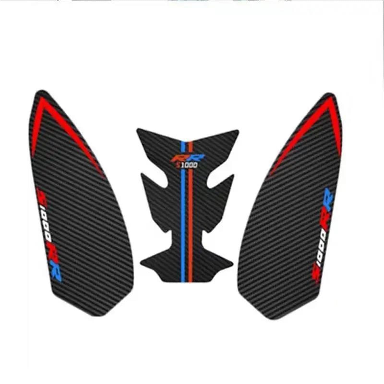 Gas Fuel Tank Pads Motorcycle Side Fuel Tank Pad for BMW S1000R S1000RR S 1000 R RR 1000R 1000RR Customise 2023 Oil Protection Sticker Decal Motorbike Protection Stickers(Red)