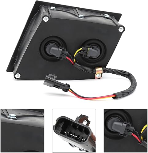 Miniatura 3 de Faro antiniebla compatible con Volvo VN VNL 630 670 730 780 2003-2017 Pares de lámparas halógenas de repuesto para camión, negro, lado izquierdo del