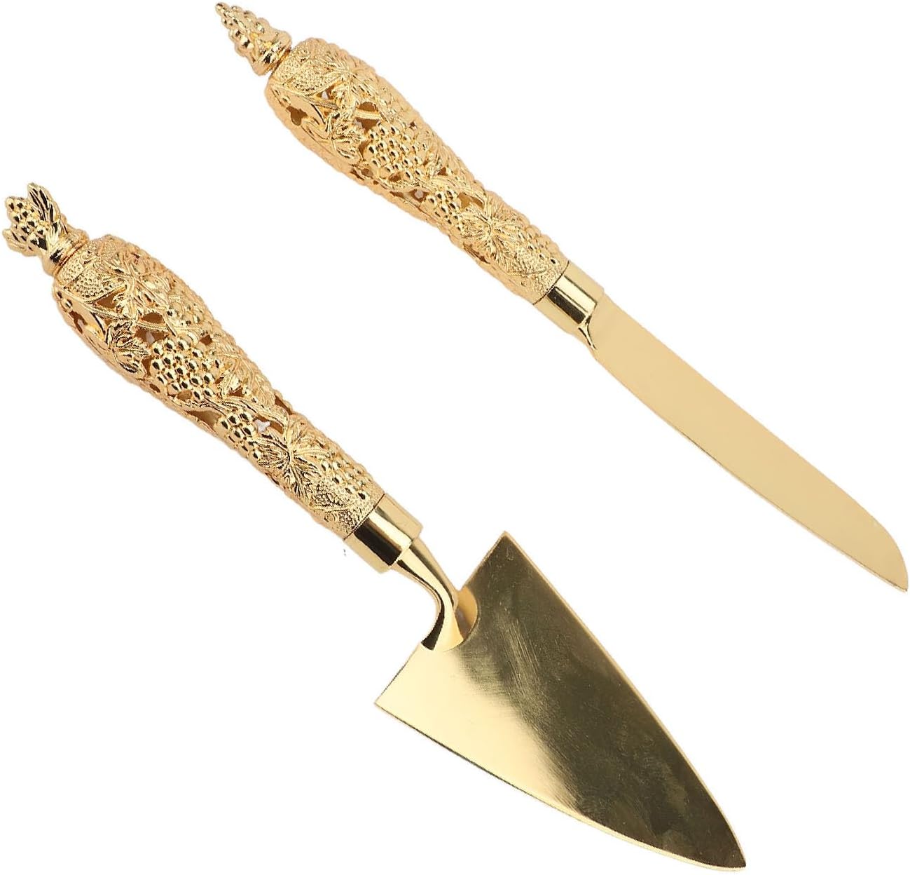 Cake Cutter and Pie Spatula, Cake Knife and Server Set, Zinc Alloy Pastry Dessert Spatula Server Cutting Set, Cake Cutting Set for Wedding Family Dinner (Type 2)