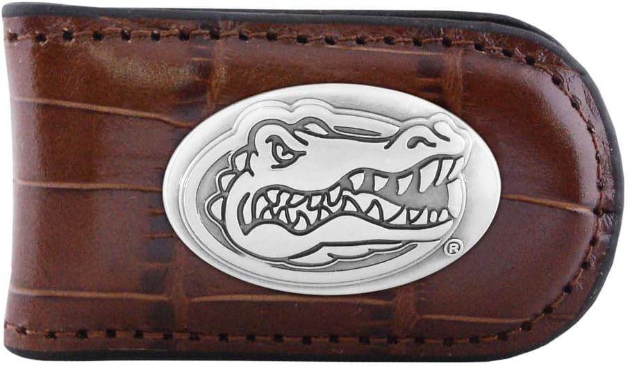 ZEP-PRO NCAA Florida Gators Crocodile Leather Magnet Concho Money Clip