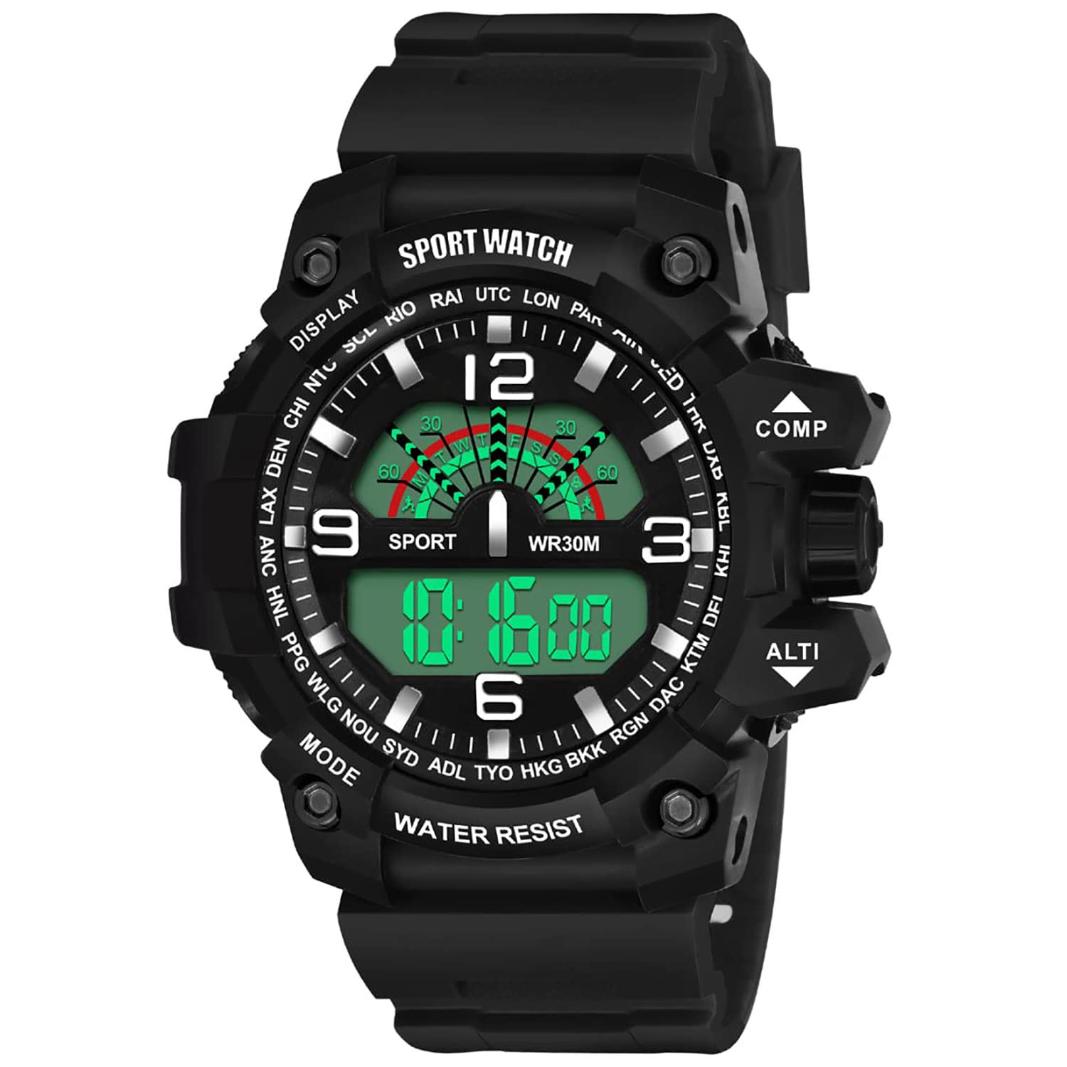 SWADESI STUFF Silicone Digital Multi Function Black Silicon Strap El Light Black Dial Sport Watch for Men and Boys, Black Band (B0BCK6X8BZ) Amazon Price History, Amazon Price Tracker