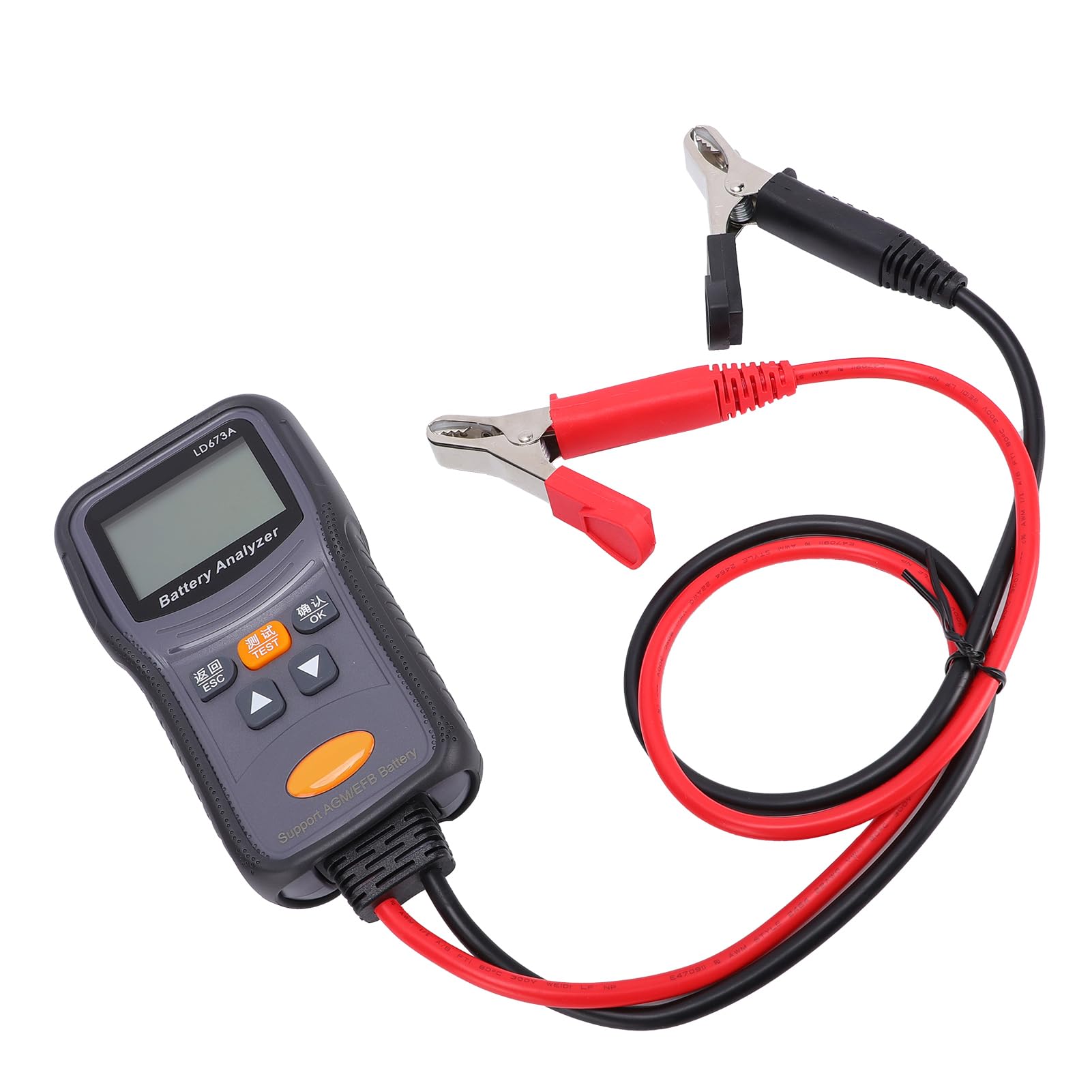 Fafeicy Analyseur de Batterie de Voiture 12 V 24 V, Testeur D'alternateur et de Démarreur avec Test de Charge, 100-2000 CCA pour Garage et Usage Domestique