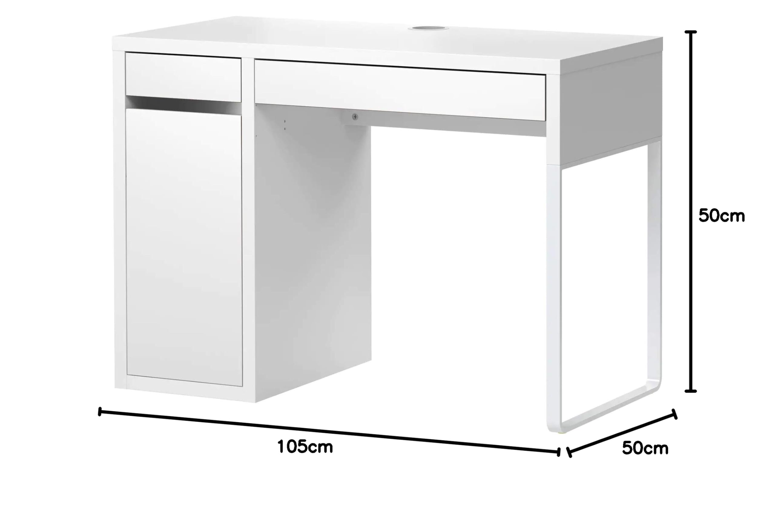 IK EA MICKE Office Desk, White 105 x 50 cm : Amazon.co.uk: Home