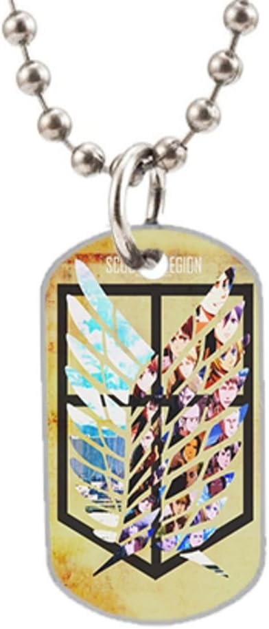 Shingeki No Kyojin Scouting Legio Custom Oval Dog Tag Pet Tag (Size:1.2X2X0.1 inches), Aluminum Dog Tag Pendant Necklace beads chain Charm Unique Gift