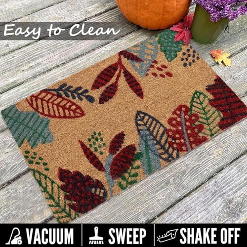 Image of HOKIPO Large 45x75cm Printed Coir Doormats for Entrance Main Door Mat, Multicolor (NEW-IN-479)