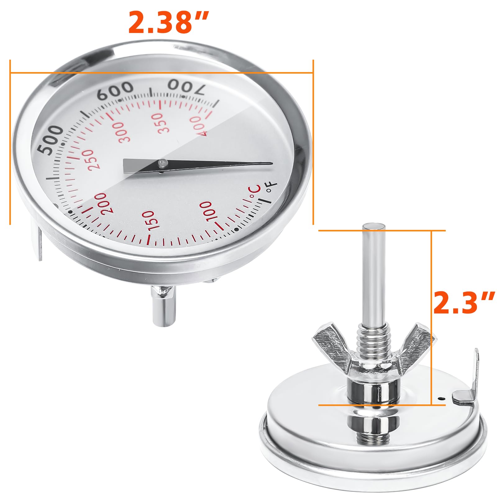 67088 67731 - Termometro per barbecue Weber Genesis II E/S-310 315 330 335 410, diametro 6 cm