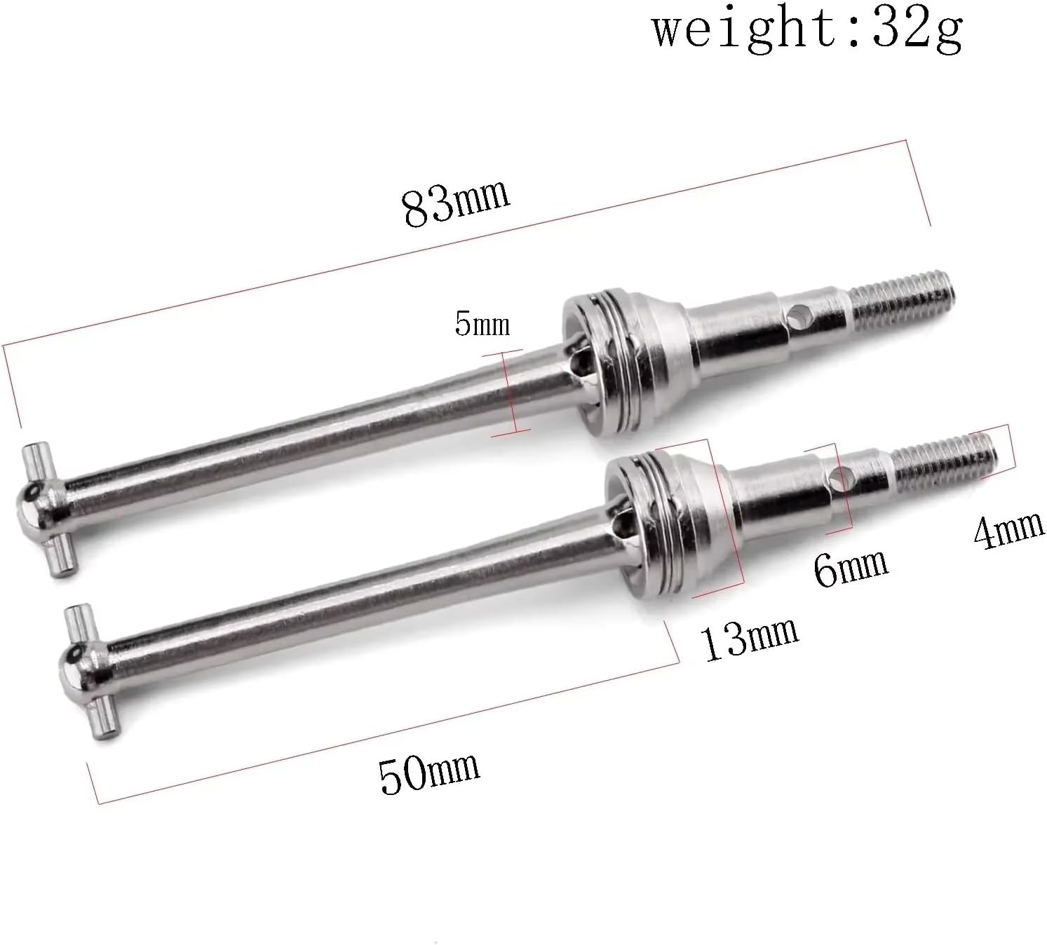 RCカートランスミッションシャフト Compatible With MJX 16207 16208 14209 14210 RCトラ