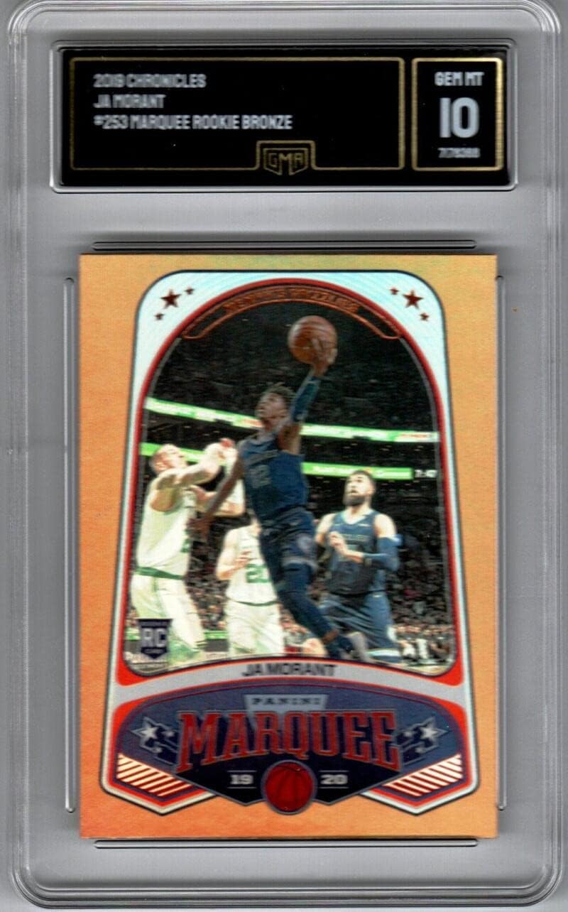 2019-20 Panini Chronicles Marquee Bronze #253 Ja Morant RC Rookie NBA Basketball Trading Card Graded (GMA 10 GEM MINT) Memphis Grizzlies
