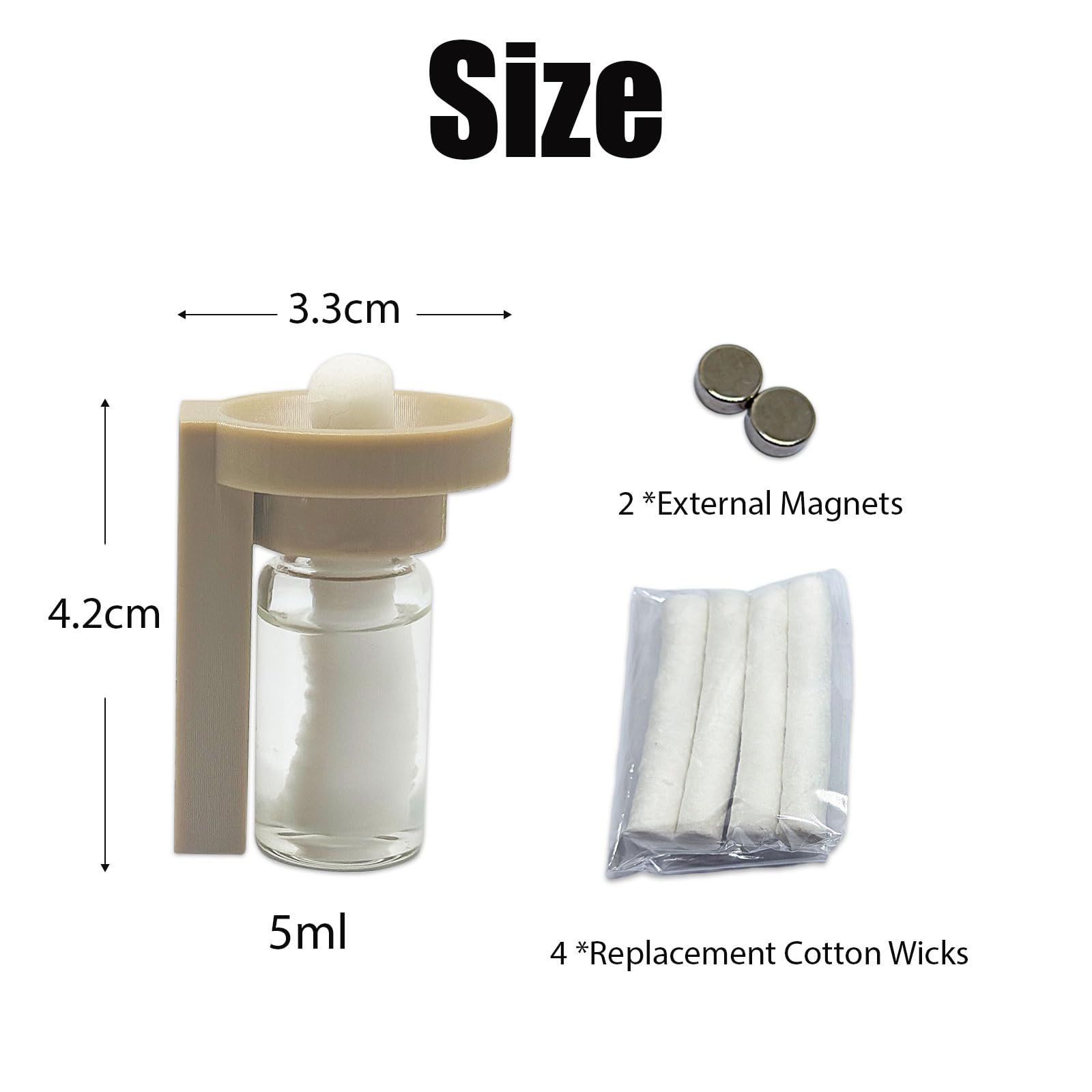 Jumping Spider Water Dispenser, Magnetic Hanging Feeder,Suitable for Jumping Spiders,Tarantulas, Praying Mantises,Arboreal Animals, and Other Small Animal Enclosure Accessories (Wood Color, 5ML) — view 4