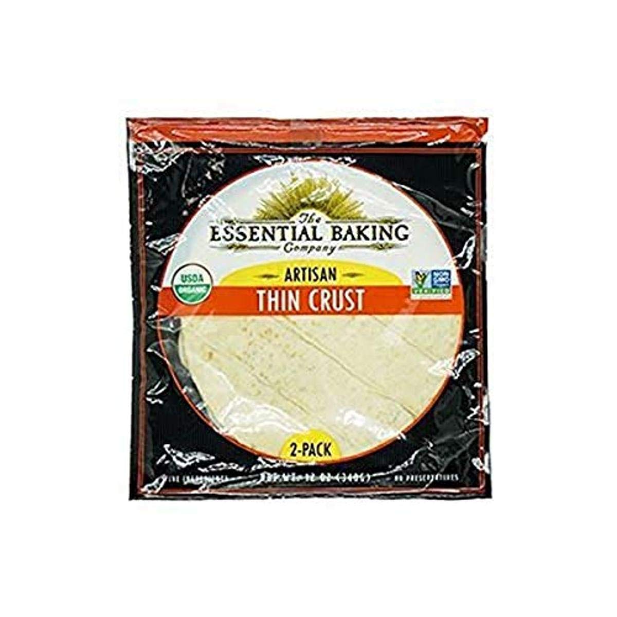 The Essential Baking Company Artisan Pizza Thin Crust, No Preservatives, USDA Certified Organic, Non-GMO, 12 Ounce (Pack of 10)