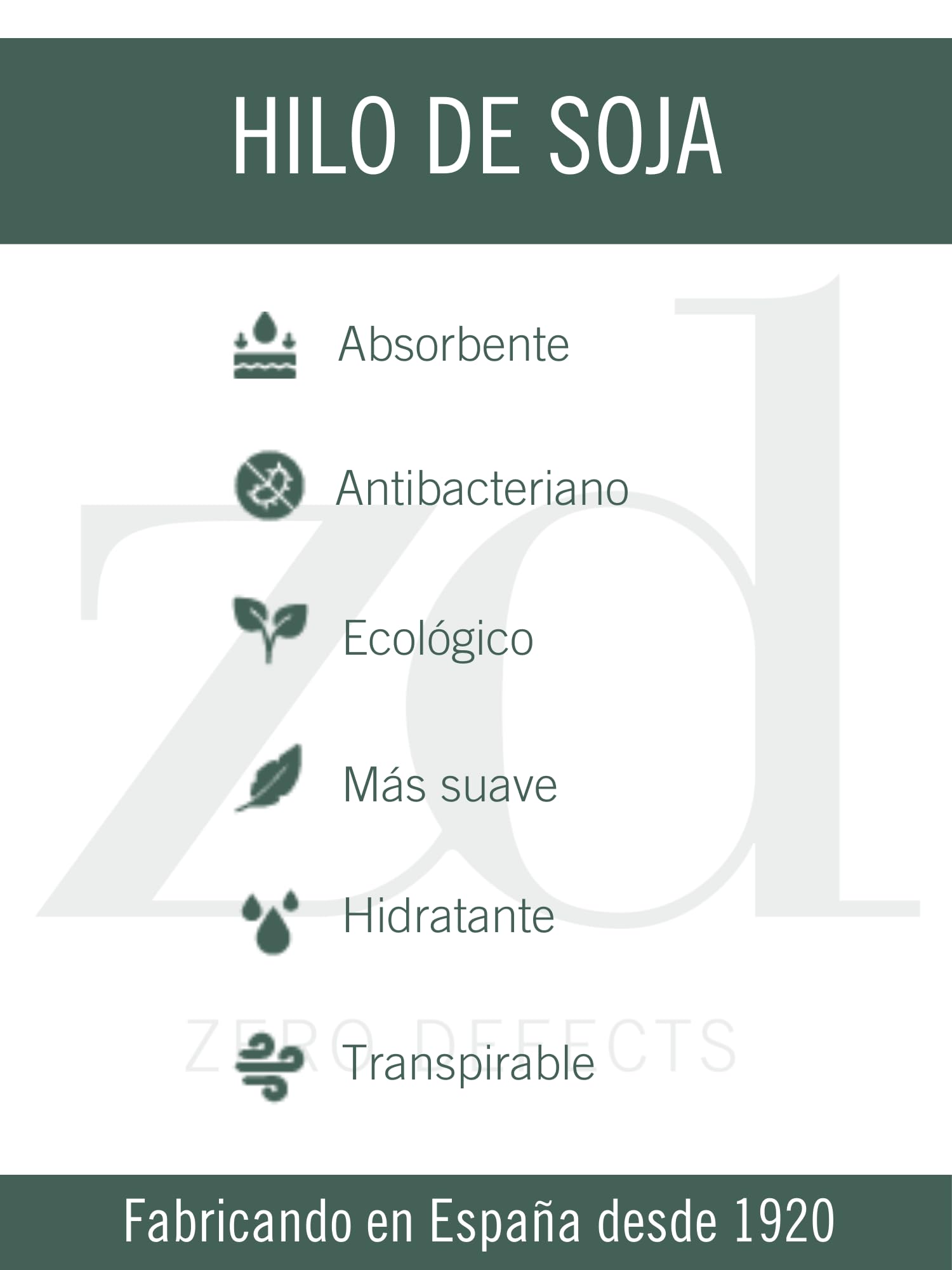 ZD ZERO DEFECTS | Camiseta Interior de Hilo de Soja | Manga Corta y Cuello Pico | Suave Transpirable Hipoalergénica