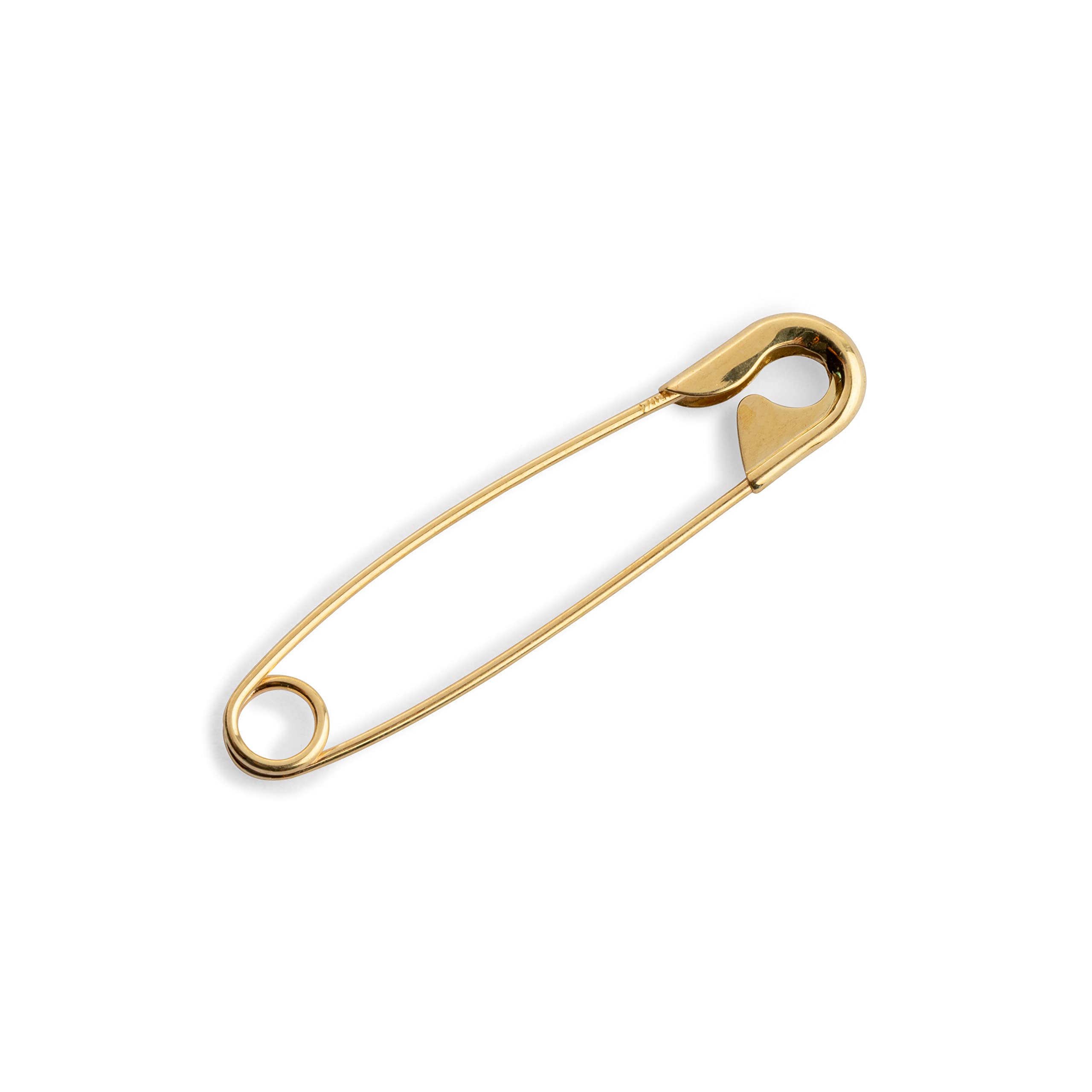 Alfiler imperdible oro amarillo bebé - 9K, preparado con estuche regalo para recién nacido, 37x8mm, fabricado en España. Modelo Petit de la marca Smalliful.