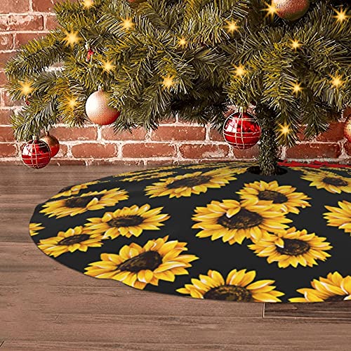 Blublu 36" Christmas Tree Skirt Xmas Tree Mat, Funny Party Decor Supplies For Halloween Decorations Occasion Sunflower #TOP5