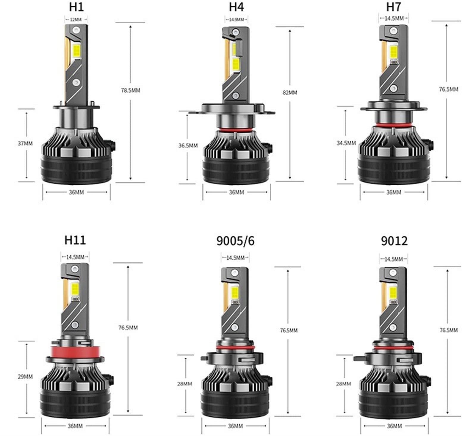 Kit De Bombillas LED Con 30000 Lúmenes, 150W 6000K LED LED Con 60000 Horas De Vida Útil, Anillo De Bloqueo Ajustable De 360 °, Kit De Conversión De Reemplazo De Halógeno, Paquete De 2,H7
