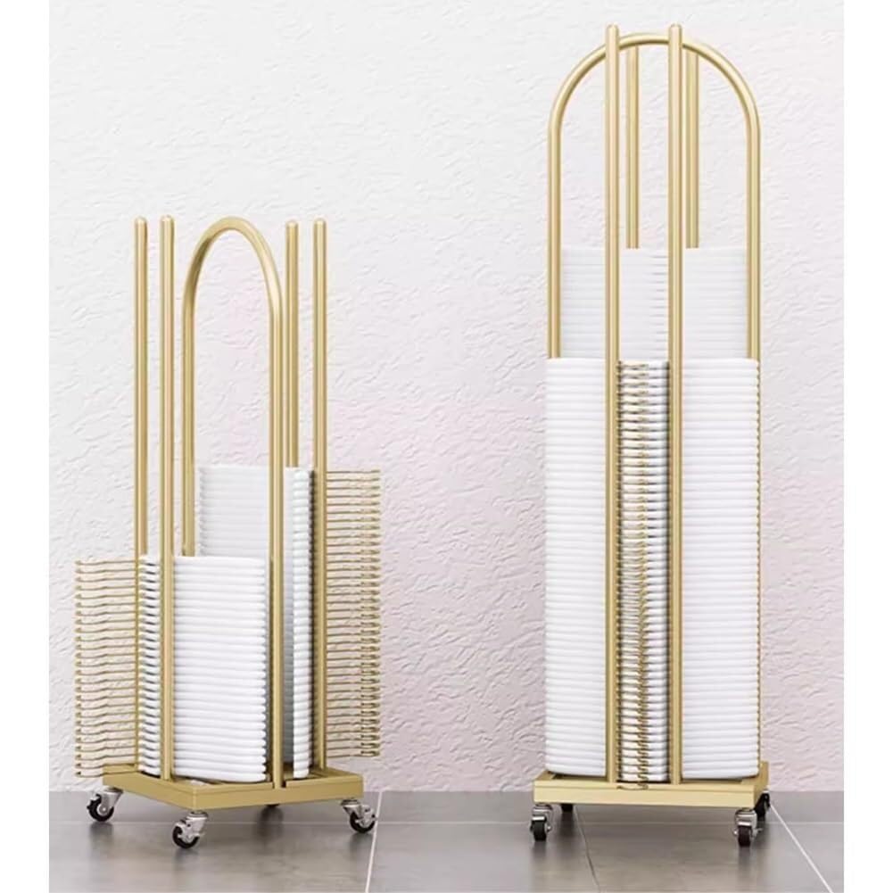 Kleiderbügel-Aufbewahrungs-Organizer, Kleiderstapelgestell for Ordnen von Kleiderbügeln aus Metall for Ordnen von Kleiderbügeln, Kleiderbügel-Aufbewahrungsbox(Gold,100x30x35cm)