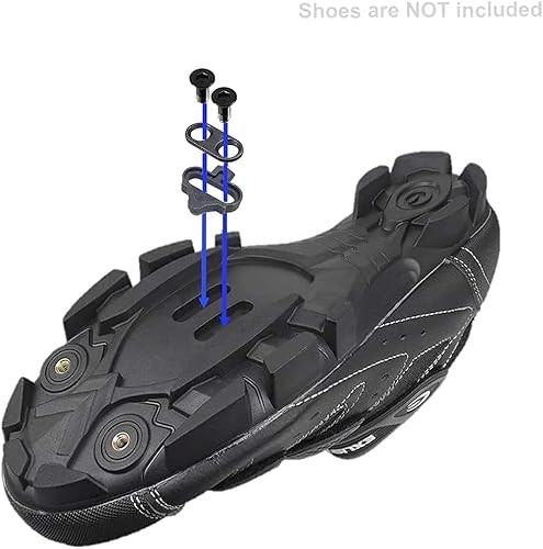 Miniatura 2 de SPD Cleats compatibles con Shimano SPD SM-SH51 - Juego de tacos giratorios, ciclismo de interior y bicicleta de montaña
